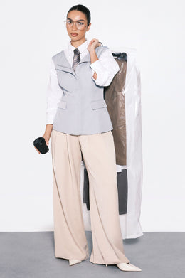 Boohoo Basics Tailored Wide Leg Trouser