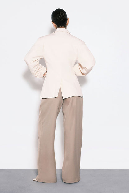 Boohoo Basics Tailored Wide Leg Trouser