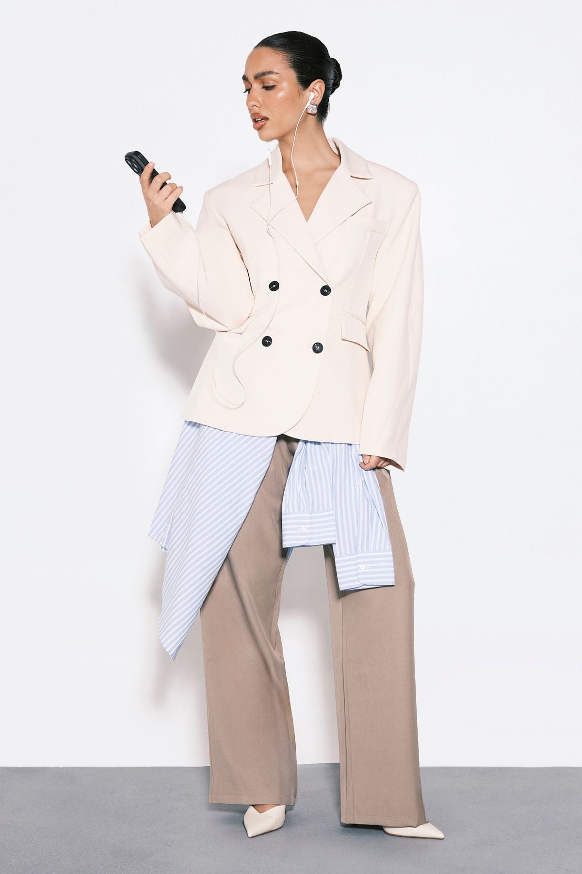 Boohoo Basics Tailored Wide Leg Trouser