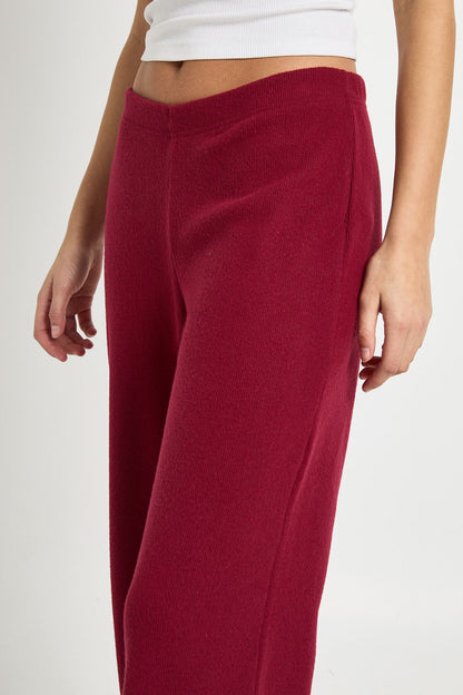 Brushed Rib Wide Leg Trouser