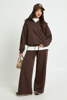 Half Zip Sweatshirt Interlock Tracksuit