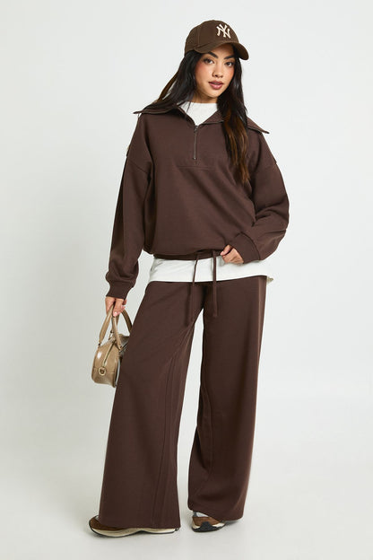 Half Zip Sweatshirt Interlock Tracksuit
