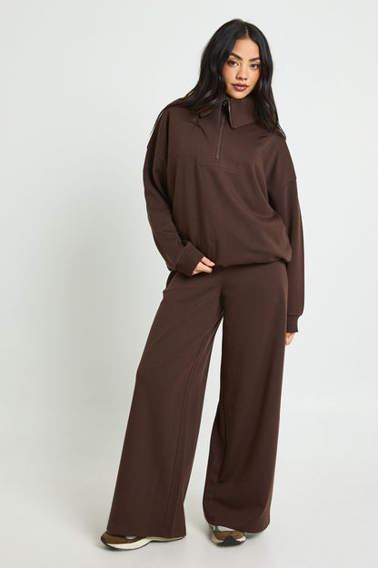 Half Zip Sweatshirt Interlock Tracksuit