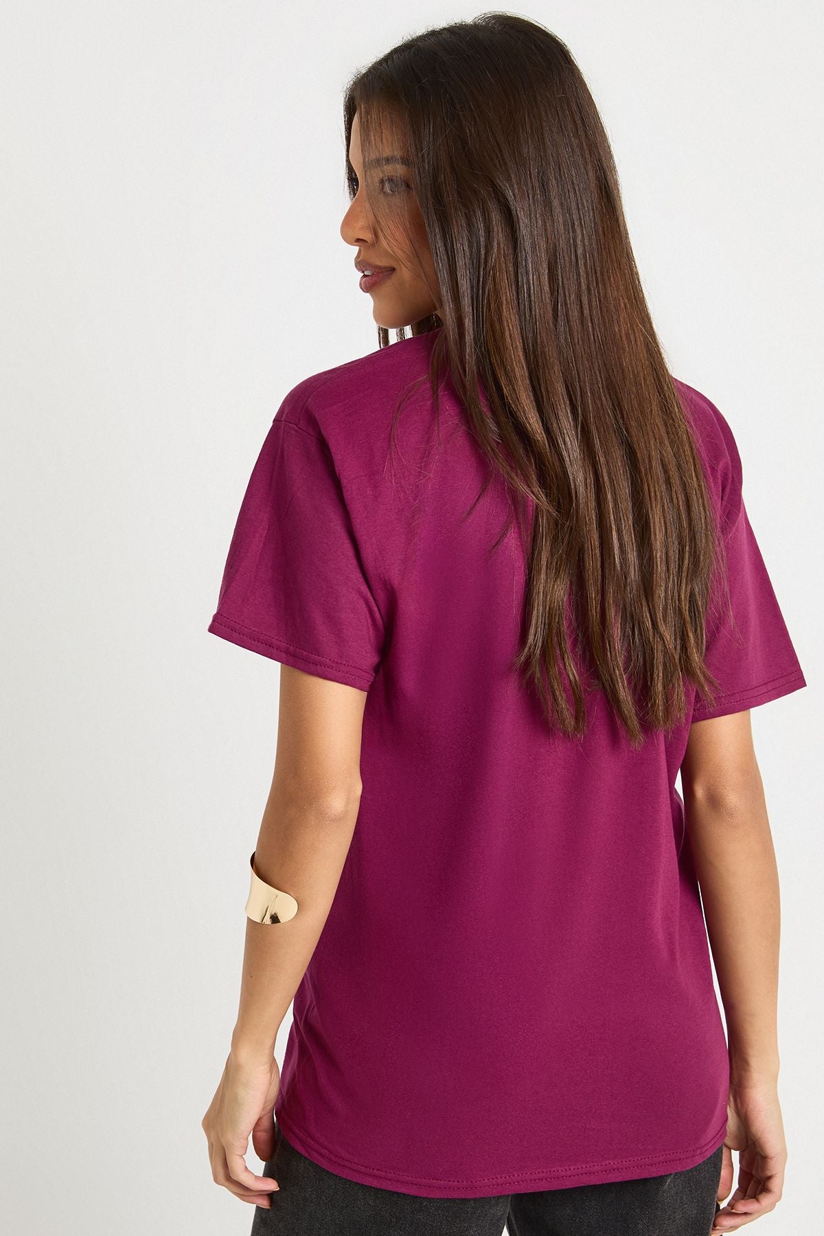 Ring Trim Gathered T-Shirt