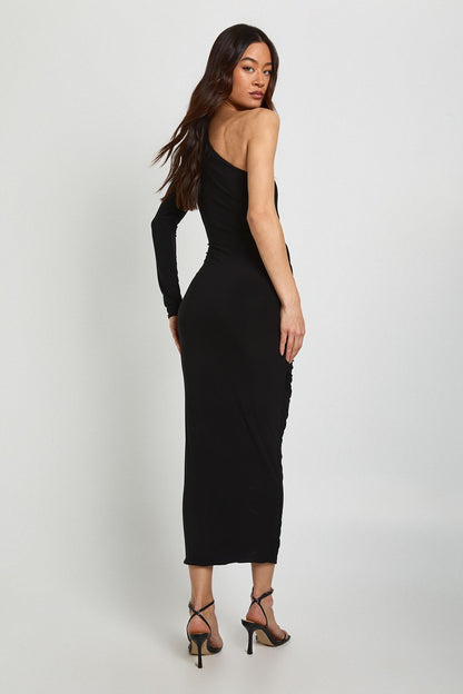 Tall Asymmetric Drape Midaxi Dress