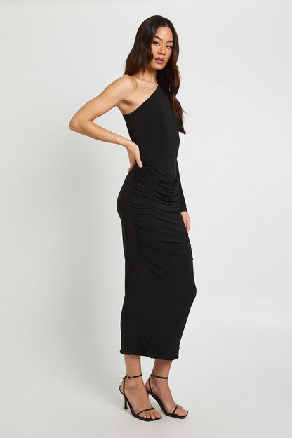 Tall Asymmetric Drape Midaxi Dress