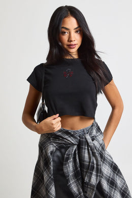 Candycane Hat Hotfix Baby Tee