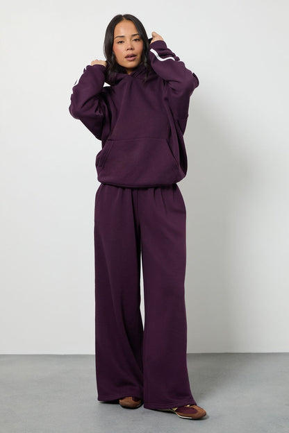 Side Stripe Hooded Straight Leg Tracksuit