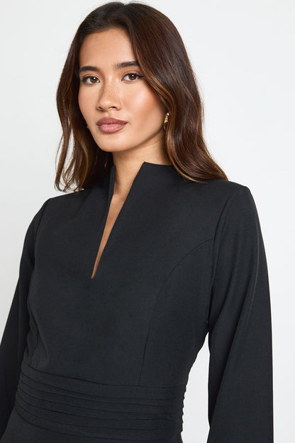 Tailored Long Sleeve Mini Dress