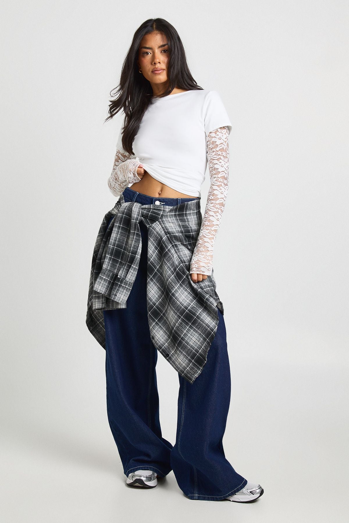 Lace Sleeved Baby Tee
