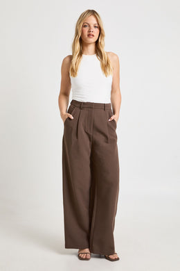 Petite Essential Wide Leg Tailored Trousers