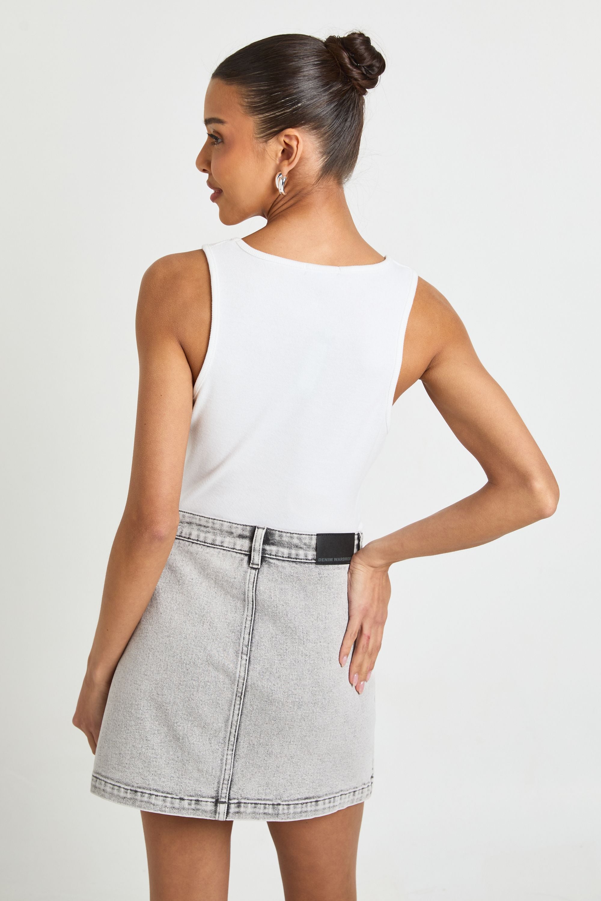 Cargo Denim Mini Skirt
