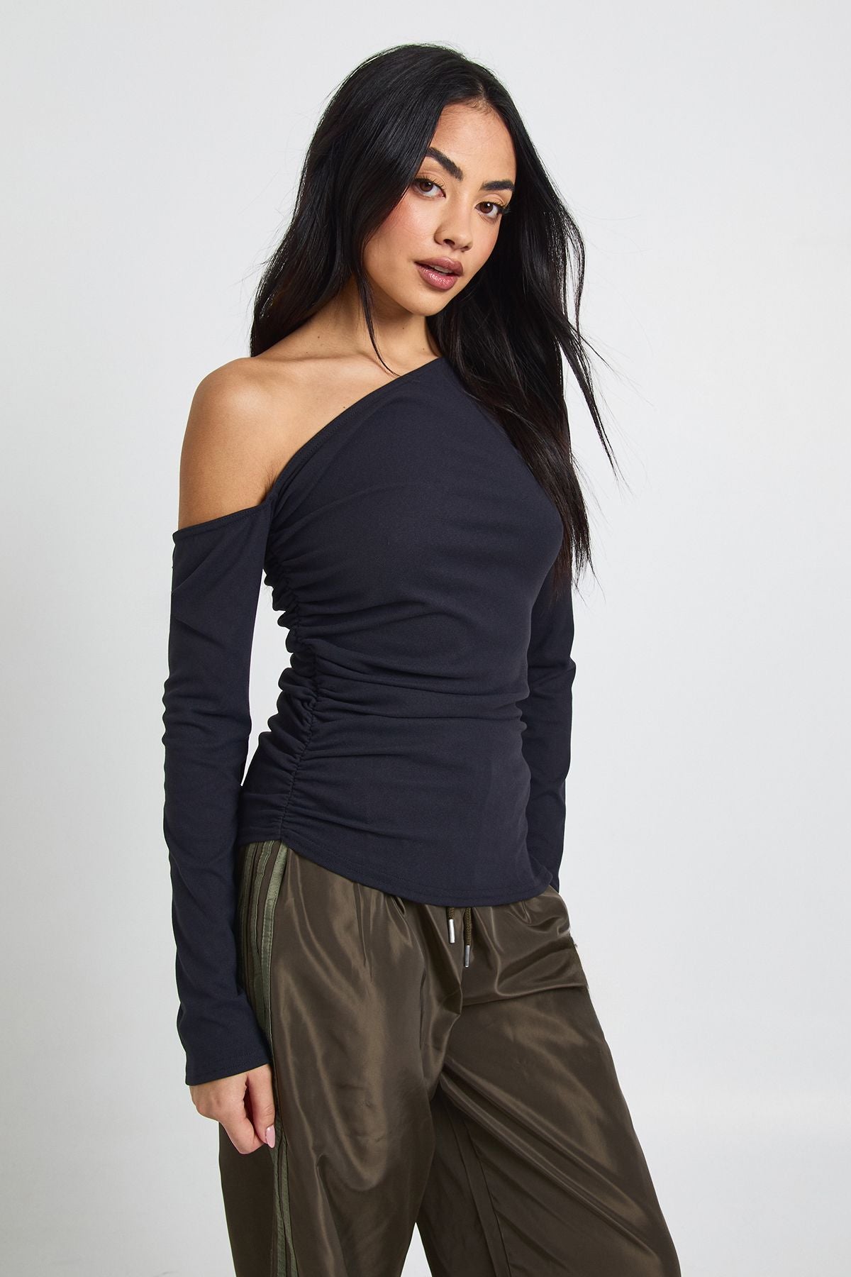 Ultra Soft Off The Shoulder Asymmetric Top