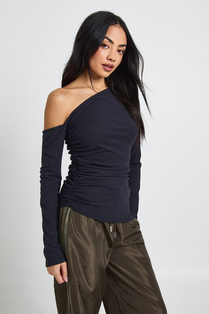Ultra Soft Off The Shoulder Asymmetric Top