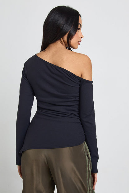 Ultra Soft Off The Shoulder Asymmetric Top