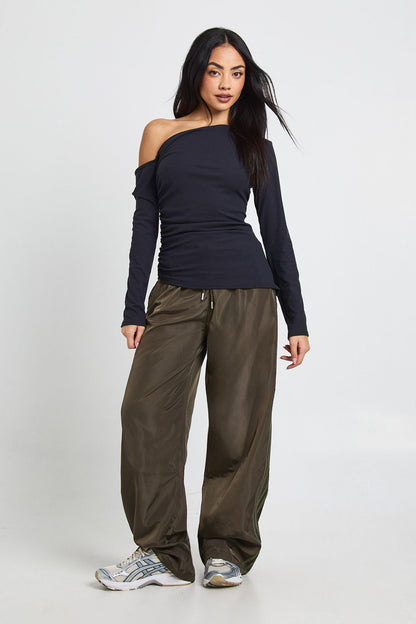 Ultra Soft Off The Shoulder Asymmetric Top