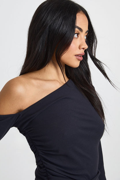 Ultra Soft Off The Shoulder Asymmetric Top