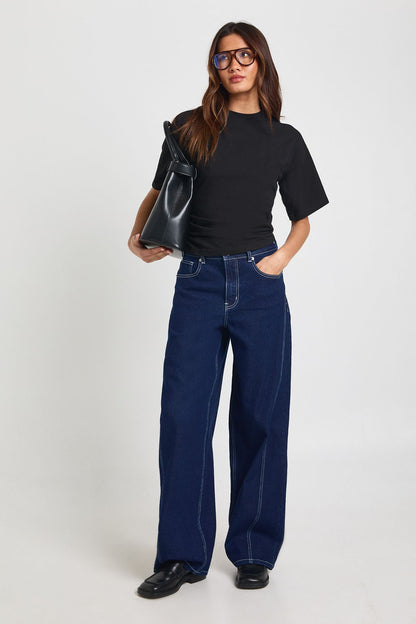 Short Sleeve Cinched Waist T-shirt