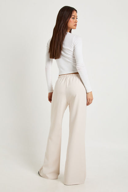 Tall Woven Elasticated Waist Straight Leg Trousers