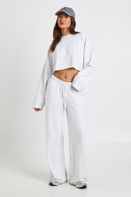 Boxy Crop Sweatshirt Tracksuit