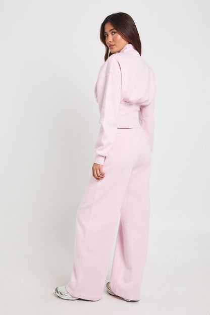 Deep Hem Zip Through 3 Piece Straight Leg Tracksuit