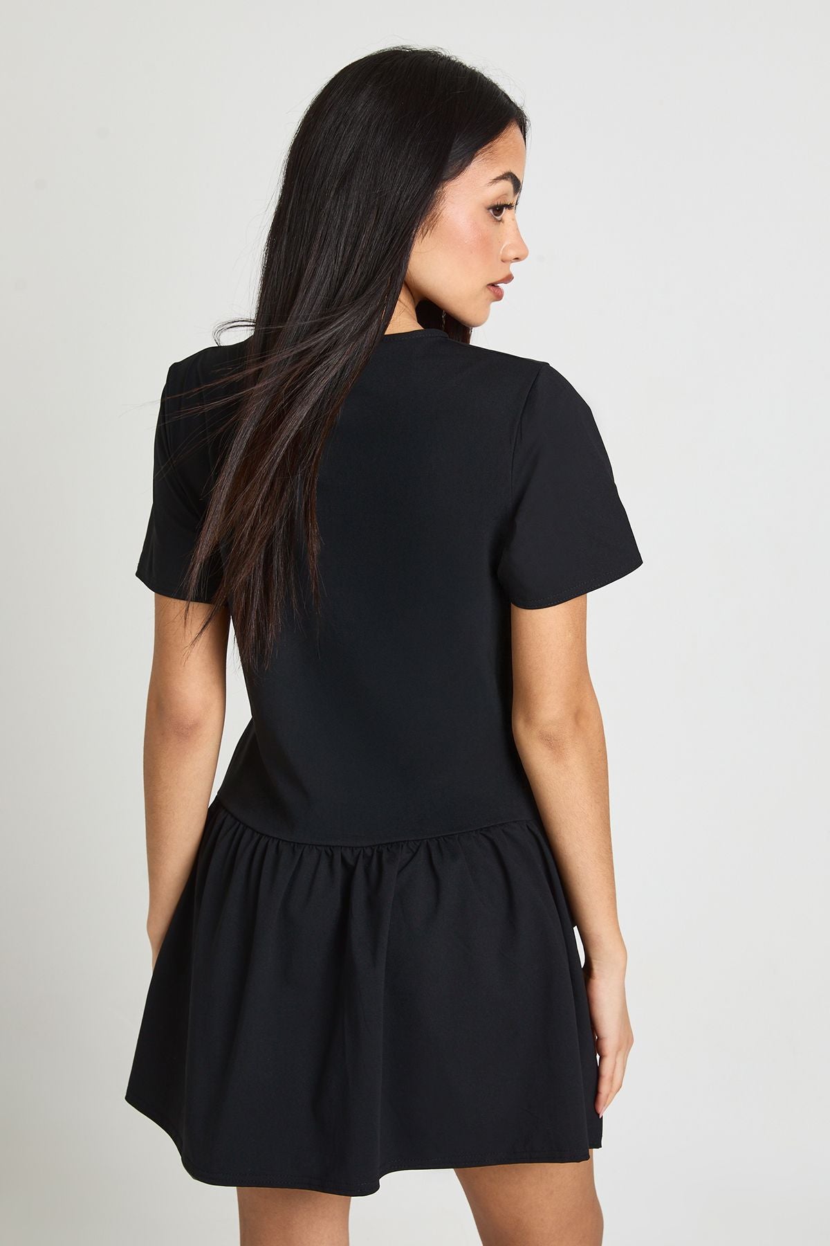 Tie Waist Long Sleeve Smock Dress