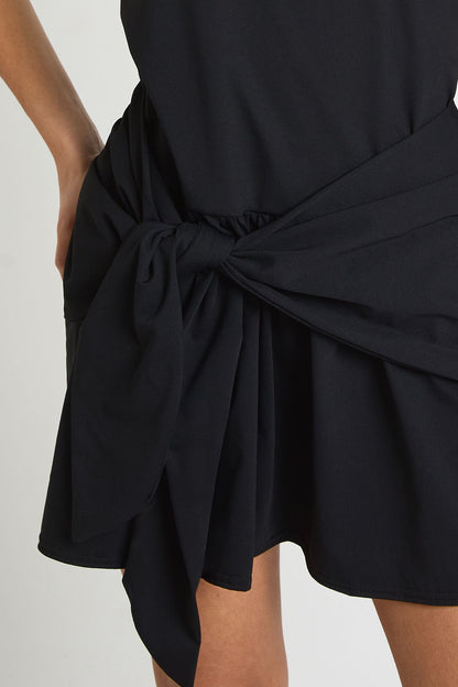 Tie Waist Long Sleeve Smock Dress