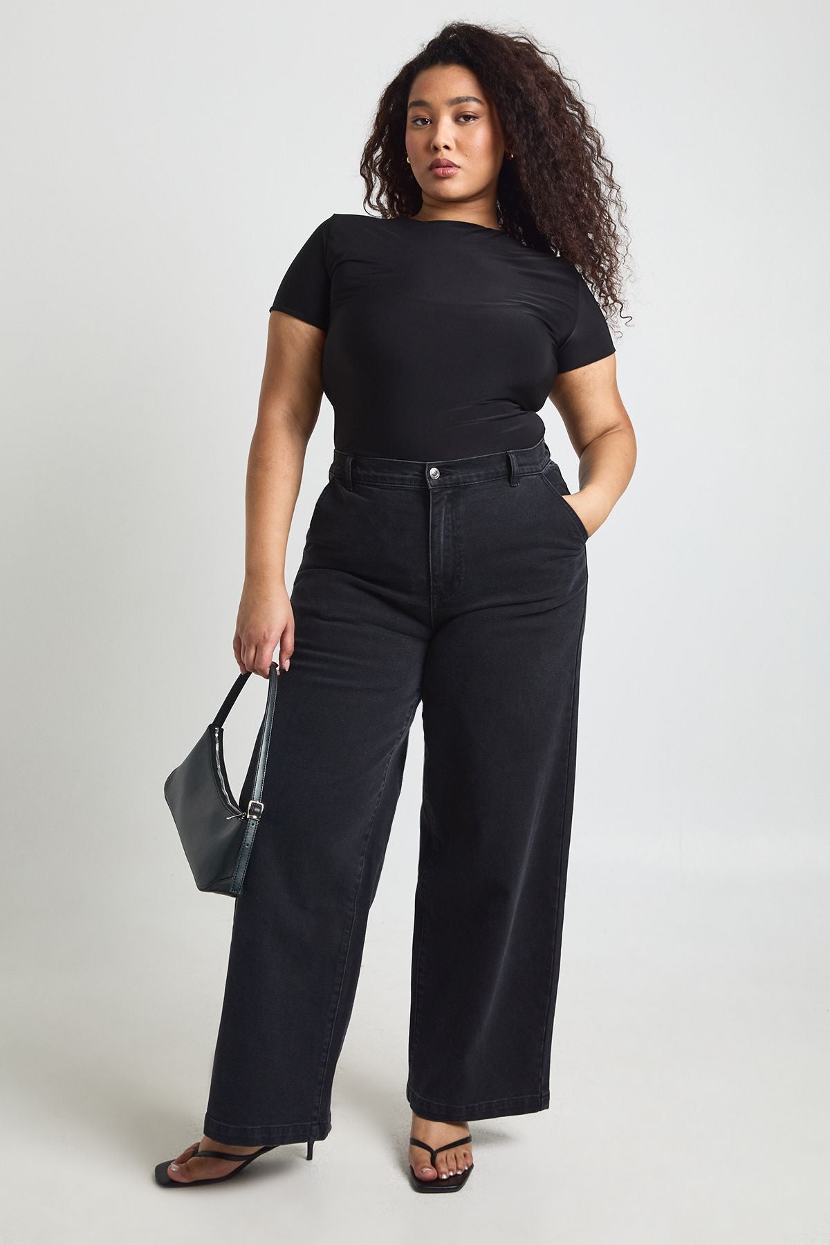 Plus Double Layer Slinky Fitted Bodysuit