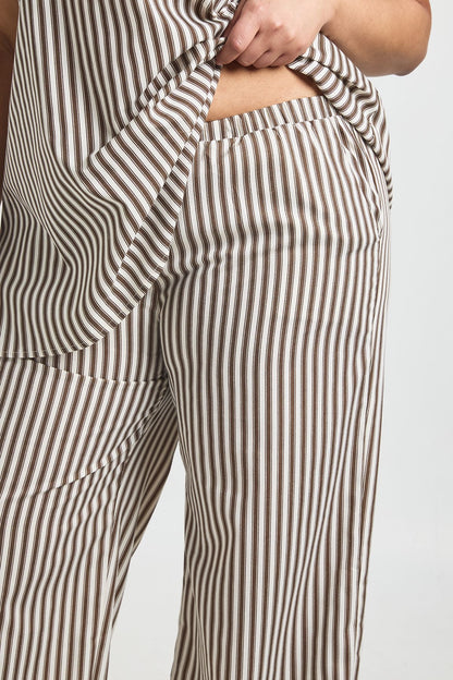 Plus Stripe Wide Leg Trouser