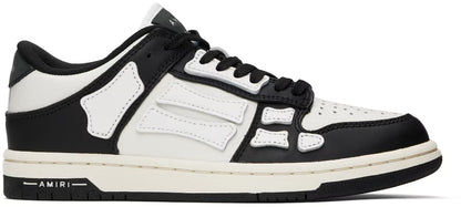 AMIRI Black & White Skel Top Low Sneakers