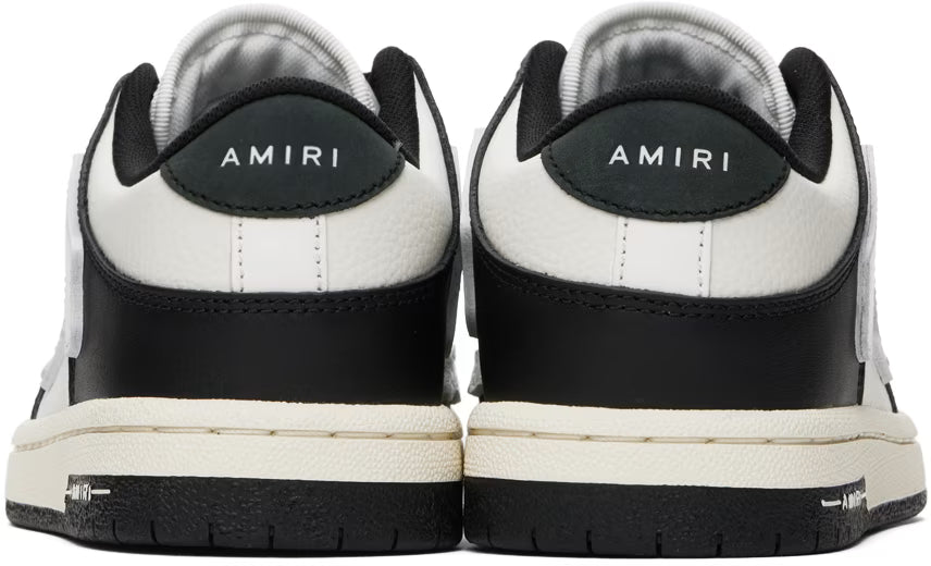 AMIRI Black & White Skel Top Low Sneakers
