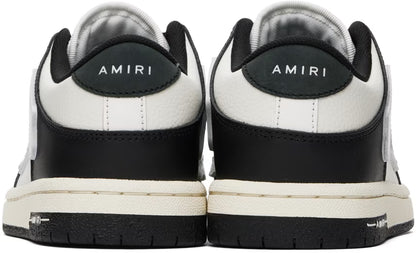AMIRI Black & White Skel Top Low Sneakers