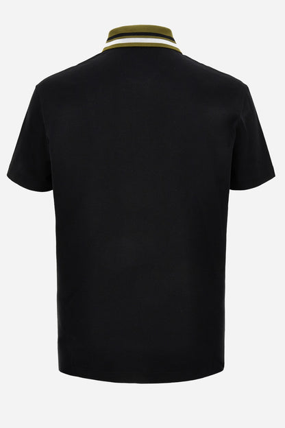 Versace Milano Embroidery Polo In Cotton Piquet