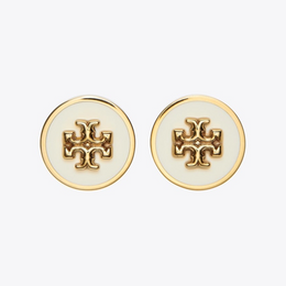 Icon Enamel Circle-Stud Earrings