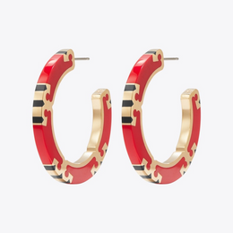 Icon Enamel Hoop Earrings