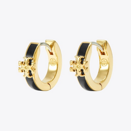 Icon Enamel Huggie Earrings