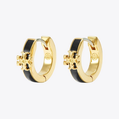 Icon Enamel Huggie Earrings