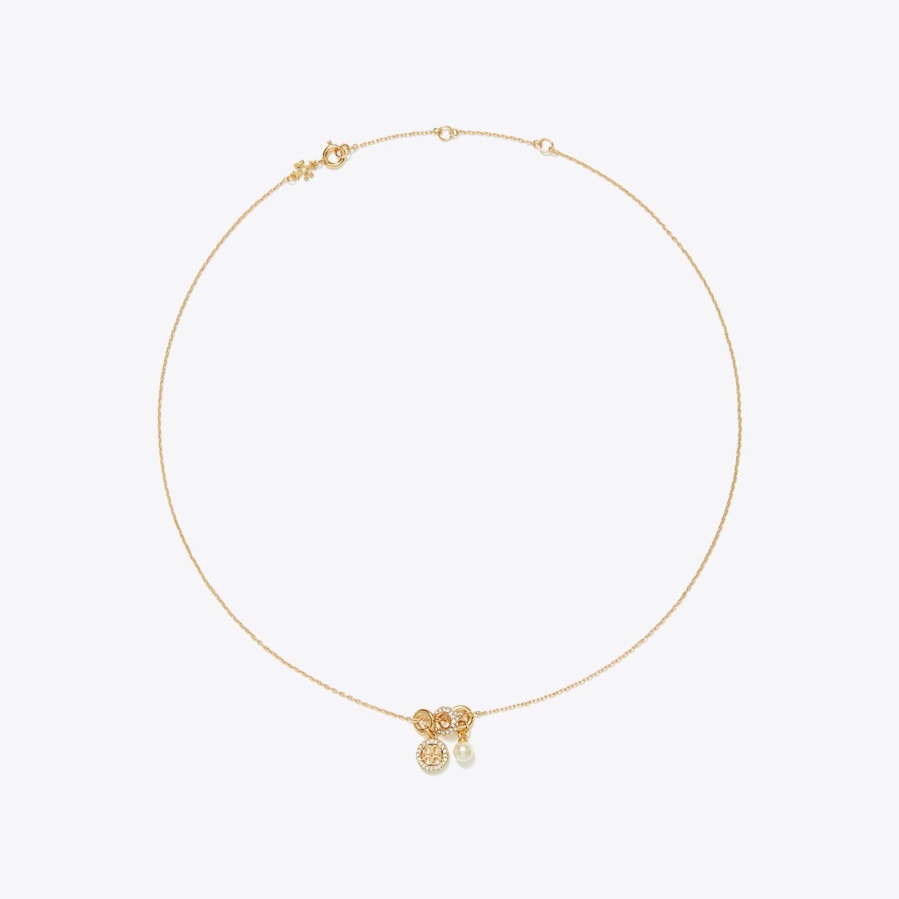 Icon Pavé Charm Pendant Necklace