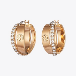 Icon Pavé Double Hoop Earring