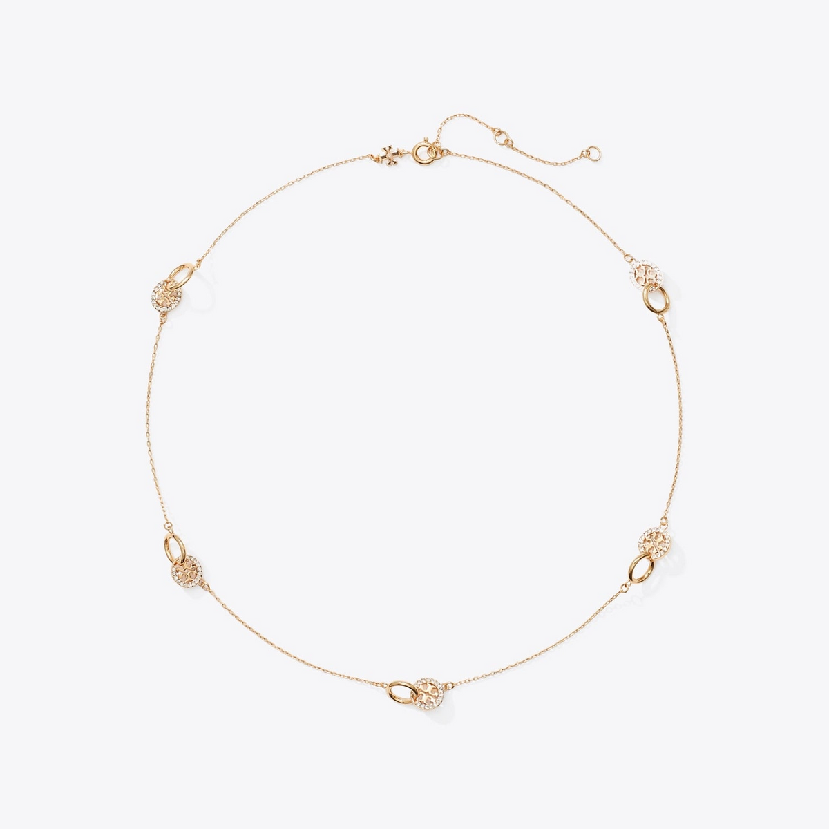 Icon Pavé Interlocking Necklace