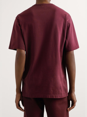 Dolce & Gabbana Plaque Logo T-Shirt in Burgundy