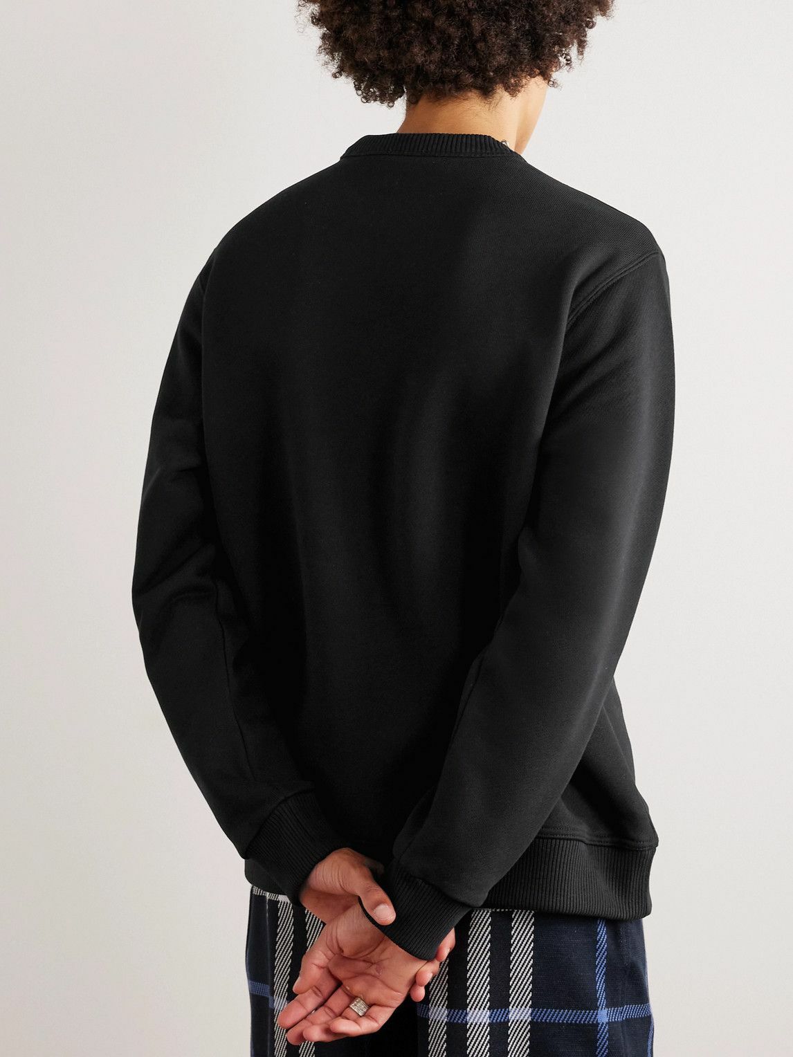 Burberry EKD Knight Embroidered Logo Sweatshirt in Black