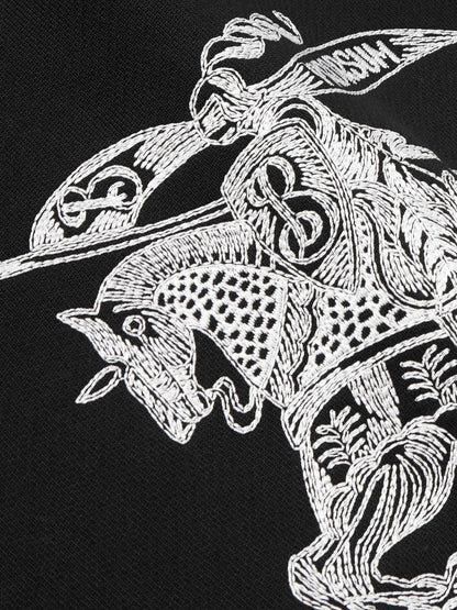 Burberry EKD Knight Embroidered Logo Sweatshirt in Black