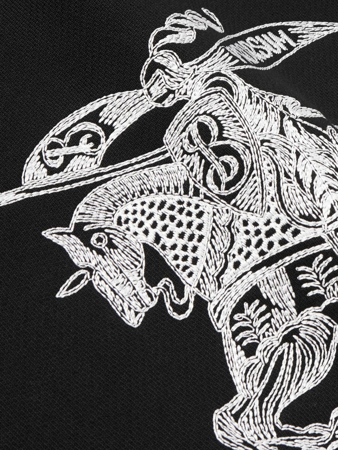 Burberry EKD Knight Embroidered Logo Sweatshirt in Black