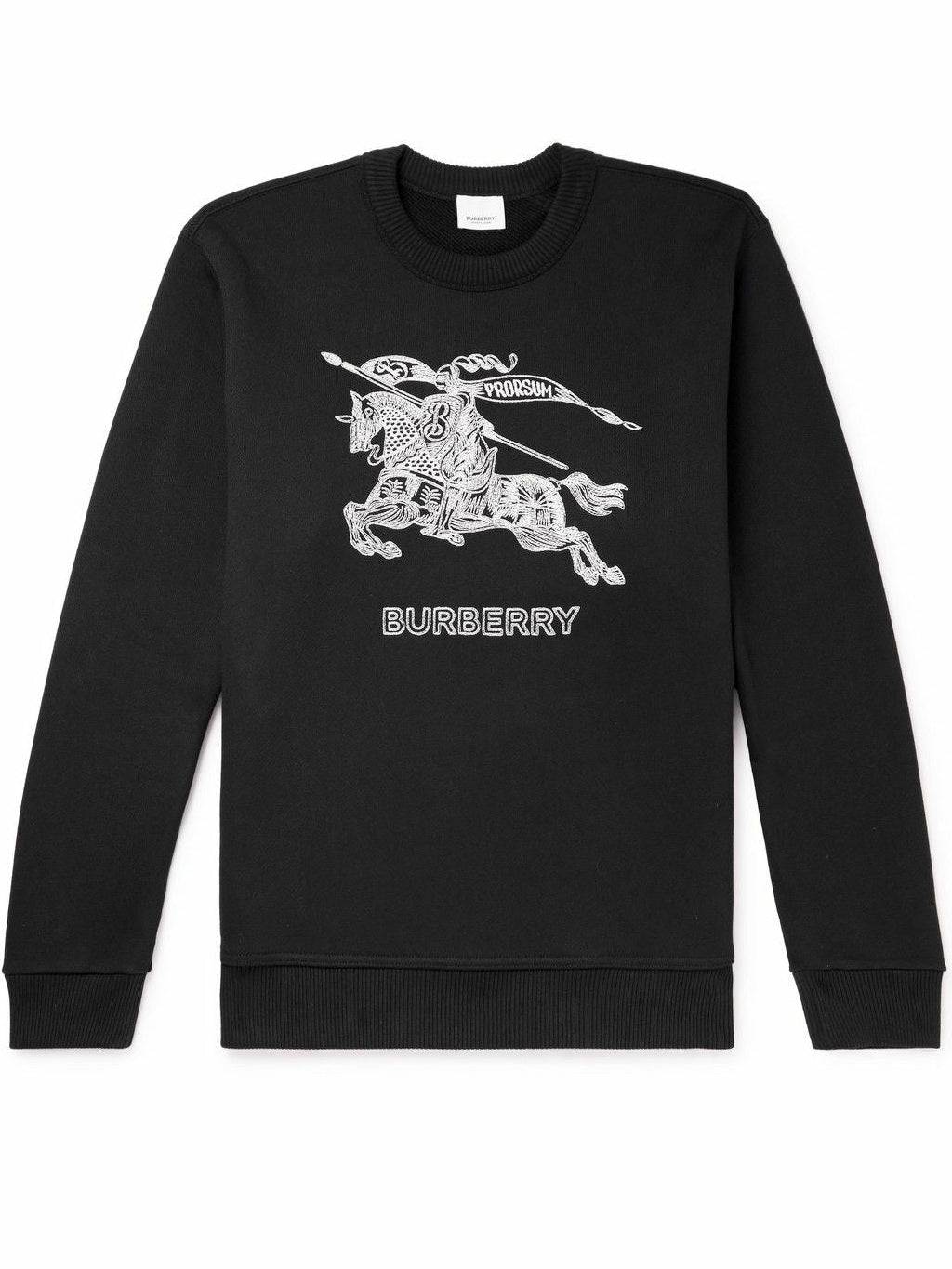 Burberry EKD Knight Embroidered Logo Sweatshirt in Black