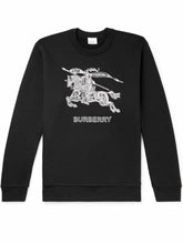 Burberry EKD Knight Embroidered Logo Sweatshirt in Black