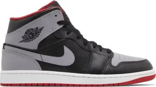 Air Jordan 1 Mid 'Bred Shadow /Grey Fire Red'