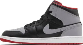 Air Jordan 1 Mid 'Bred Shadow /Grey Fire Red'