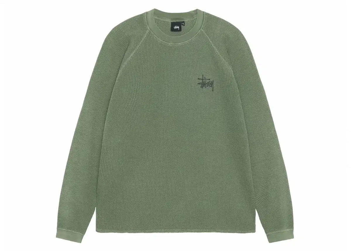 Stussy Raglan Thermal LS Crew Pine