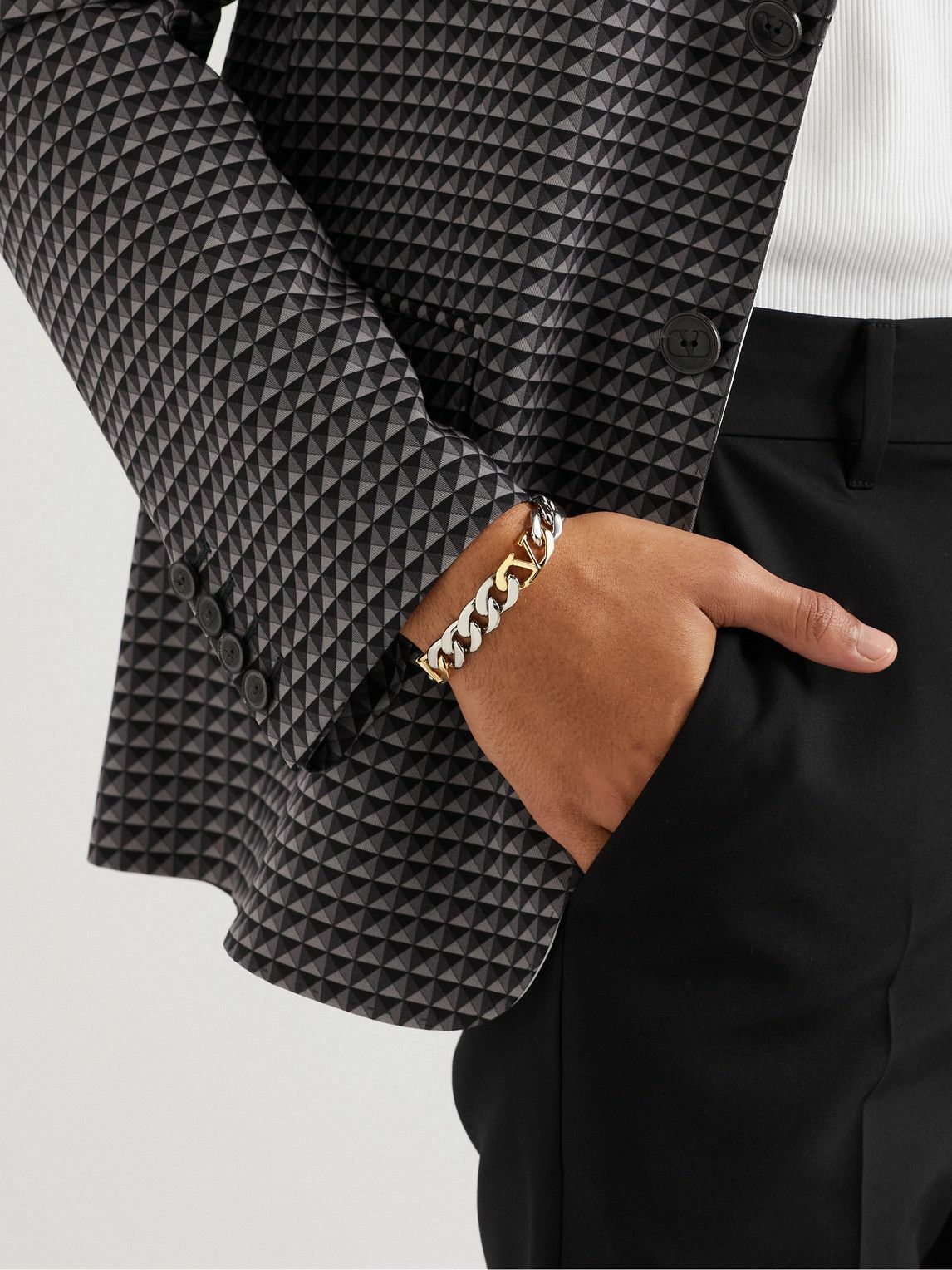 VLOGO Silver- and Gold-Tone Bracelet